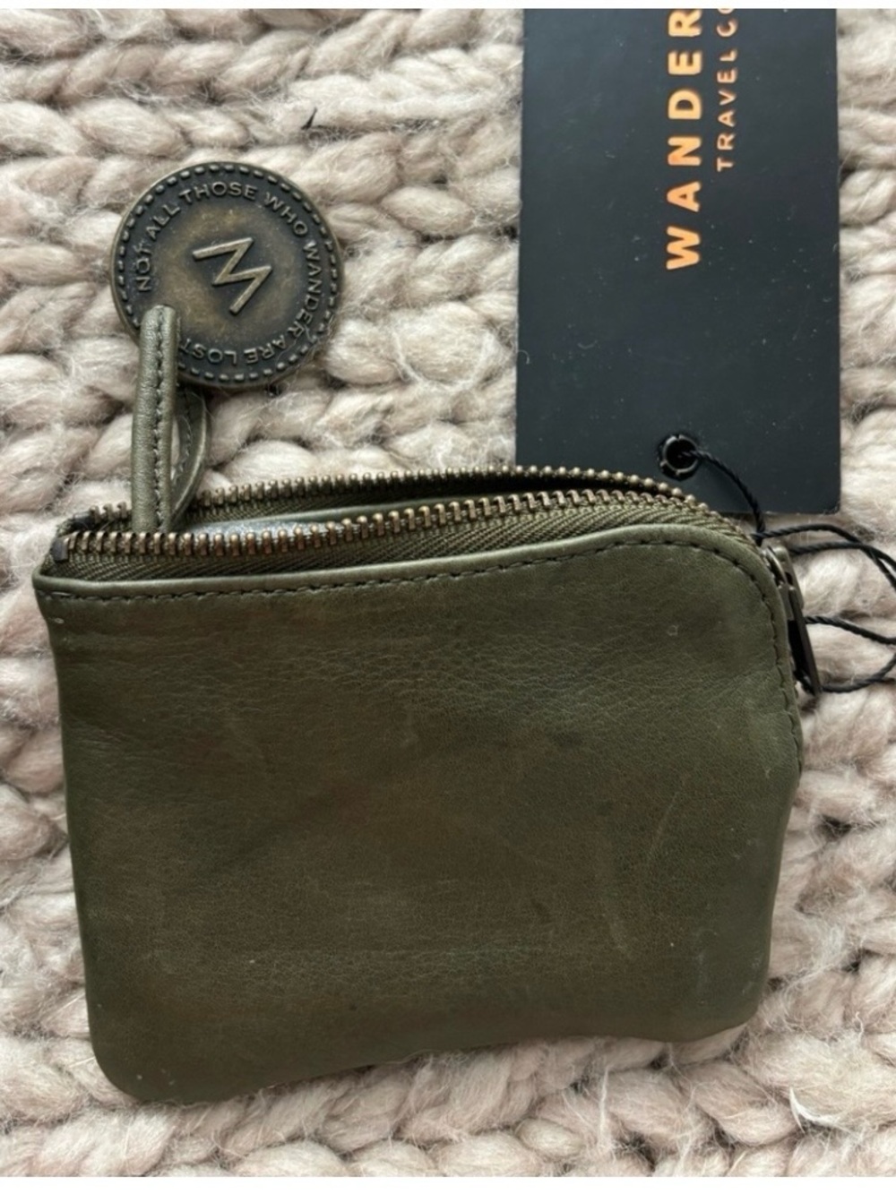 Wanderer Travel Co Barcelona Card Wallet in  Olive Green